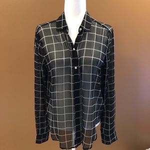 Hollister see through black shirt